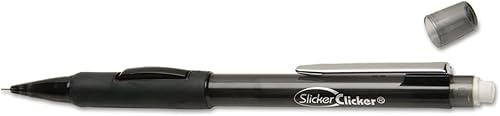 SKILCRAFT 7520-01-565-4872 SlickerClicker - Lápiz mecánico avanzado con punta fina, 0.020 in, color negro translúcido (paquete de 12)