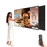 43inch Monitor Digital Signage Kiosk, 4K UHD Touchscreen IPS Wall Mount Digital Signage, 500nits High Brightness Digital Signage Display, CMS/U-Disk Plug&Play, USB/WiFi/HDMI Port, Android 11OS
