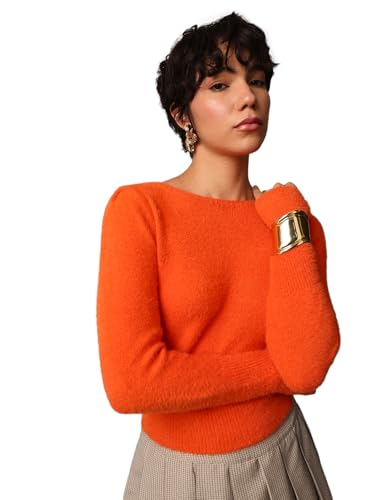 Image of Only Women's Nylon Blend Round Neck Sweater