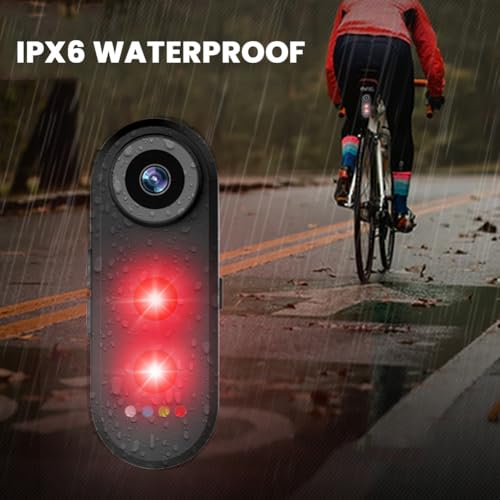 Caméra pour vélo de sécurité anti angle mort avec feu LED
