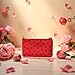 Red and Black Love Heart Travel Toiletry Bag Make Up Bags, Portable Travel Cosmetic Bag Makeup Case Heart Dot Print Toiletry Wash Organizer for Bottles, Cosmetics, Bathroom Toiletries, Cosmetic Bags