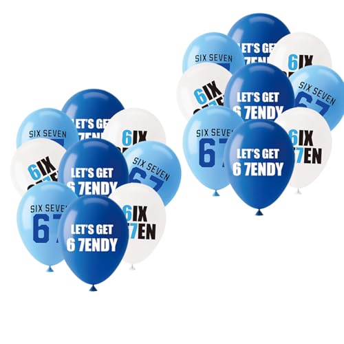 Ballons d'anniversaire mèmes 67 pièces : décoration festive enfant 6 ans et 7 ans