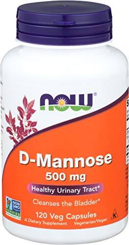 Now Foods D-Mannose, 120 Caps 500 mg (Pack of 3)