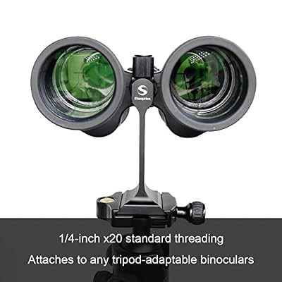 Binocular Tripod Adapter Quick Release with 38mm Mounting Base 1/4-20 Inch Thread Removable Accessories for 8x42 10x50 12x60 15x56 15x60 15x70 20x60 25x70 Roof and Porro Binoculars.