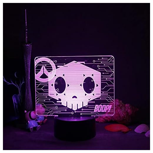 3D Led Nattlampa Talbe Illusion Lampa Overwatch Figurin Hero Doomfist Lucio Ashe Roadhog Sombra Mei Mercy For Home Decoration-Black Base_With Remote
