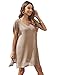 NFASHIONSO Women's Fashion Swimwear Crochet Tunic Cover Up/Beach Dres,Beige4