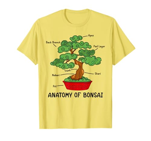 Funny Anatomy Of Bonsai Tree Gardening Zen Art Tree Of Life T-Shirt