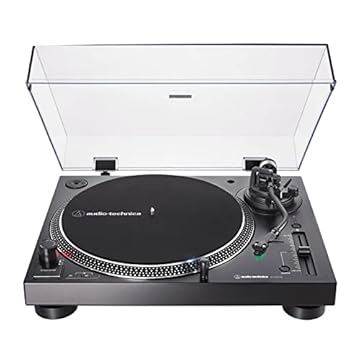 AT-LP120XBT-USB Toca-discos estéreo de acionamento direto com USB e Bluetooth/analógico, preto