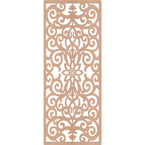 Image of Buel Decorative Pierced Fretwork Wood Wall Panels, 13 3 /8 inchW x 34 3 /8 inchH x 3 /8 inchT, Alder