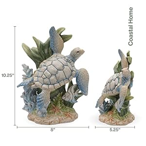 Fitz and Floyd Coastal Home Sea Turtle Ceramic Figurine 10.25 inches Fitz and Floyd Coastal Home Sea Turtle Ceramic Figurine 1025 inches
