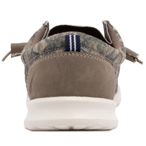 Image of Nautica Men's Comfort Loafers, Slip-On Boat Shoe, Lightweight Casual Stretch Sneaker-Rushford
