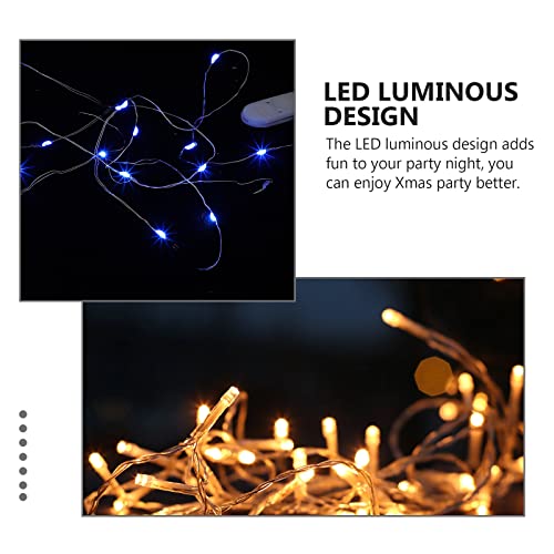 6pcs pequena corda de corda de presente de presente decoração de luz de decoração de natal