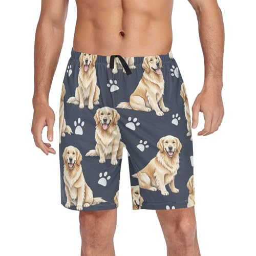 Men's Pajama Shorts Summer Sleep PJ Bottoms Knee Length Sleepwear,Soft Lounge Pants with Pockets for Men S-2XL