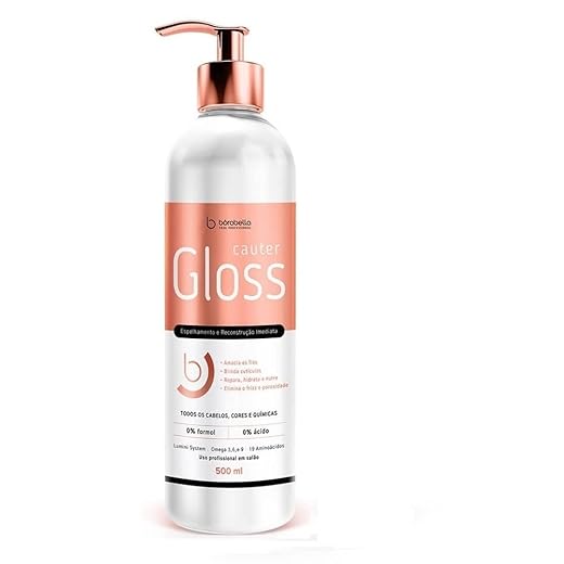 Borabella Cauter Gloss: Cauterização Capilar, Reconstrução Imediata e Brilho Intenso Espelhado - Tratamento Profissional