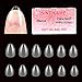 SINOKAME Extra Short Almond Soft Gel Nail Tips, Improved Edition XS Small Almond Full Cover Pre-etched Nail Tips for Tiny Small Baby &Average Nail Beds, Soak Off Nail Extensions & Clear Press on Nails Fake Nails, Clear 12 Sizes 600 Pcs