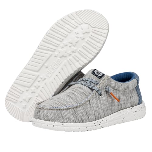Image of HEYDUDE Wally Kids Jersey | Kids Shoes | Lace Up Loafers | Comfortable & Light-Weight