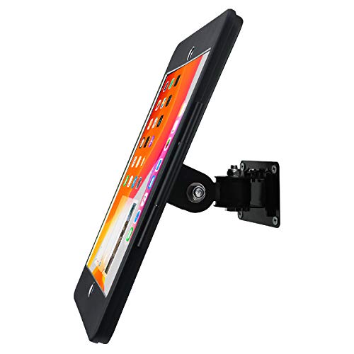 WeSTRUGGLE Tablet On Wall Mount Bracket for iPad 10.2-Inch (9th,8th,7th Gen.),with Anti Theft Security Lock and Key, Rotate Design Arbitrary Adjustment,Multi Angle,Metal,(Black) by WeSTRUGGLE - Used condition - US$36.11