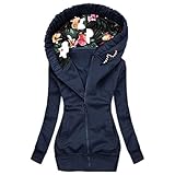 Sentirse más cómodo NP Chaqueta de mujer con costura de invierno impresiones con capucha chaqueta con