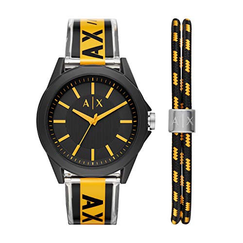 Preisvergleich Produktbild Armani Exchange Herren Analog Quarz Uhr mit Polyurethan Armband AX7114