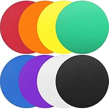 Chuangdi 8 Pcs Jar Opener Rubber Jar Gripper Pads 5 Round Coasters Heat Insulation Pad Trivet Non Tear Multi-Purpose Bottle Lid Openers for Arthritic Weak Hands Kitchen SuppliesBright Color
