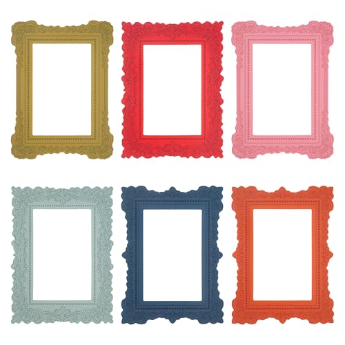 Karma Mini Magnetic Picture Frames Set of 6 Photo Frame fits 3x4 Picture for Dorm Fridge Multicolor