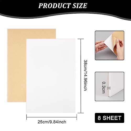 image for BENECREAT 8Pcs Mounting Board, 3mm Thick Self Adhesive Foam Stamp Post
