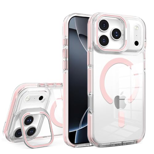 �}�O�l�b�g���A���~���������Y�܂肽���݃X�^���h�d�b�P�[�X iPhone 17 16 15 14 13 12 Pro Max 17 Air 14 15 16 Plus �N���APC���C�����X�[�d�J�o�[ �s���N iPhone 17 Air�p