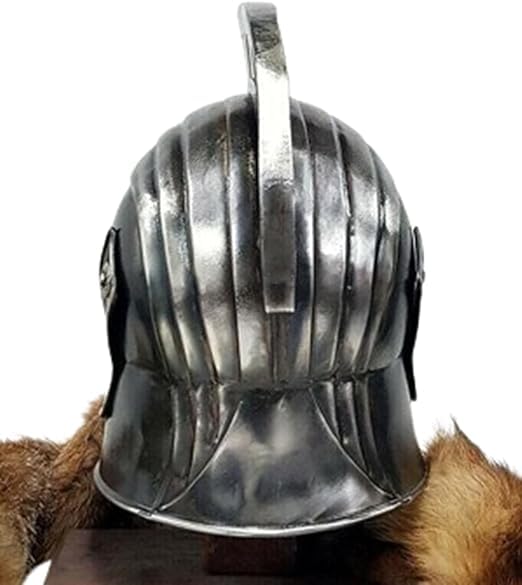 ANCIEN CASQUE MÉDIÉVAL chevalier barbuta grand casque templier armure