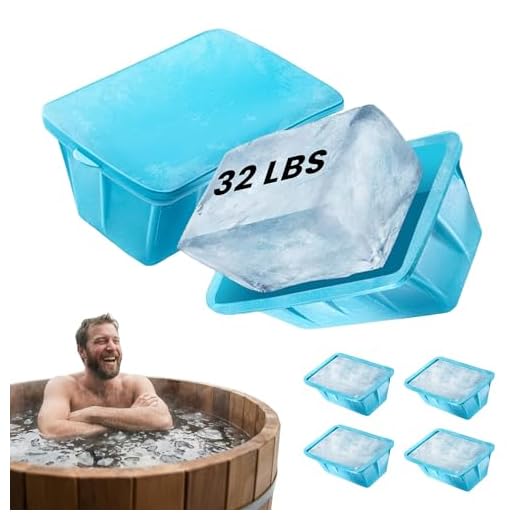 Extra Large Ice Block Mold For Ice Bath - 4x, Large Ice Mold for Freezer with Lids - Reusable, Silicone Ice Bath Accessories, Cold Plunge Giant, Ice Blocks for Chiller & Cold Therapy