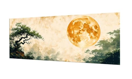 Broderie diamant kit complet 30x75cm paysage lune strass 5D adultes