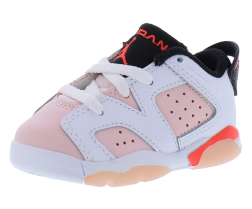 Jordan Baby Girl's 6 Retro Low (Infant/Toddler) White/Atmosphere/Infrared 23/Black 9 Toddler M