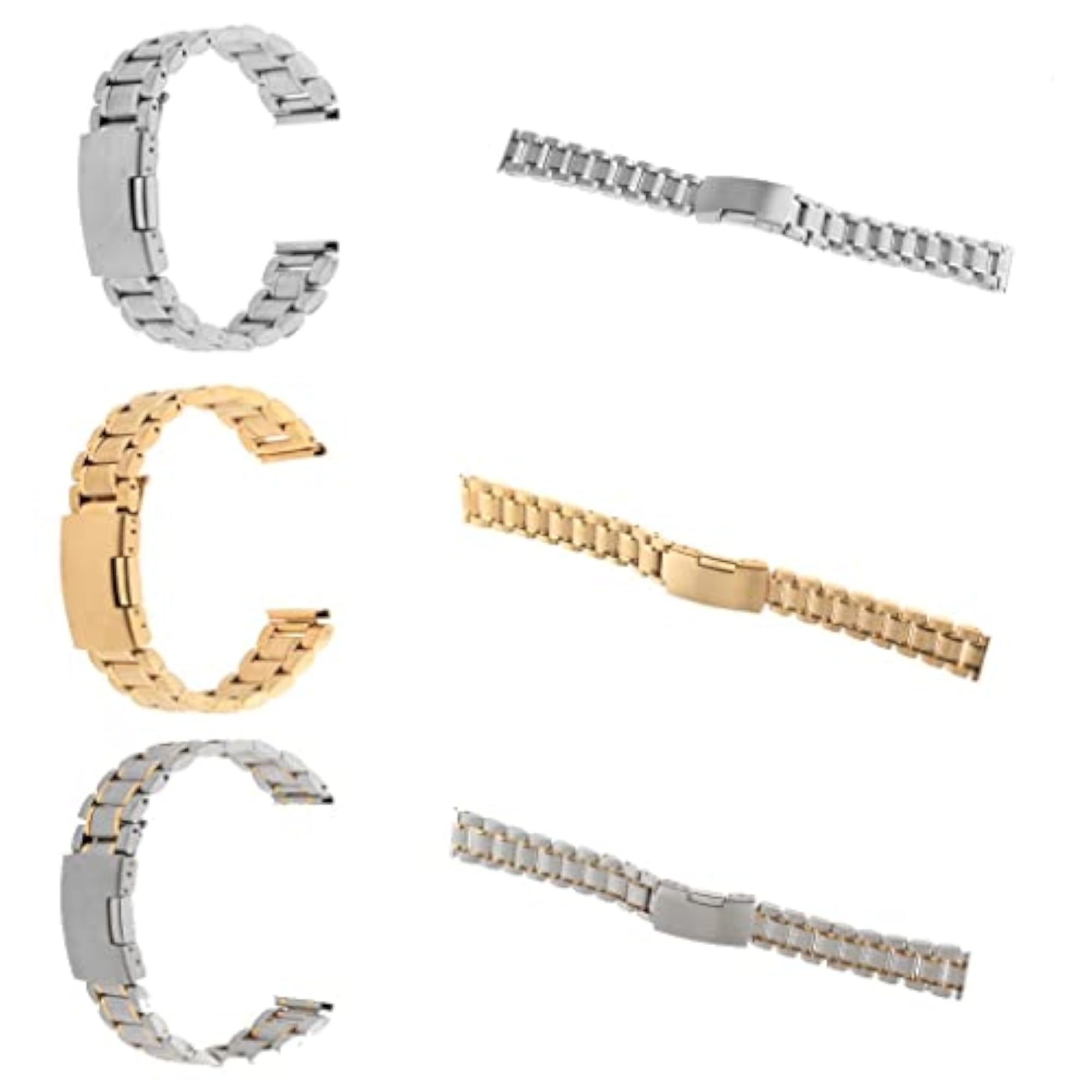 18mm Luxury Stainless Steel Clasp Wrist Watch Band Strap
