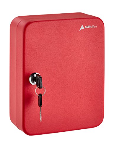 Adiroffice Key Steel Security Cabinet (30 Keys, Black) Key Steel Security Cabinet (30 Keys, Red) Bundle #TOP1