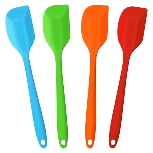 Kitchen Color Design Tool: Transform Your Cooking Space with Style 3 4 Pcs Silicone Baking Bowl Scraper, Heat-Resistant Rubber Kitchen Spatula One Piece Design Seamless Non-Stick Spoonulas Mixing Cooking Scraping Tool for Baking, Mixing, Cooking (11in, Mixed color)