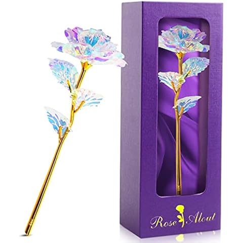 OEAGO Gifts for Her, Forever Galaxy Rose Birthday Gifts for Women Artificial Flowers Presents for Her Girlfriend Wife Mum on Valentine's Day Mother's Day Anniversary Christmas Cover