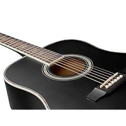 Winzz Guitare Acoustique Adulte 4/4 Débutant, Guitare Folk Noire avec Sac, Accordeur, Sangle, Plectres, Cordes… - Les Beatles, Paul McCartney, John Lennon, RIngo Starr, George Harrison Winzz Guitare Acoustique Adulte 4/4 Débutant, Guitare Folk Noire avec Sac, Accordeur, Sangle, Plectres, Cordes… – Image 3