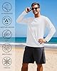 Tansozer Swimming Shirts for Men Long Sleeve T-Shirt UV 50 Protection Fishing Clothing Waterproof Sports Top Casual Plain Shirt, White, XXL #2