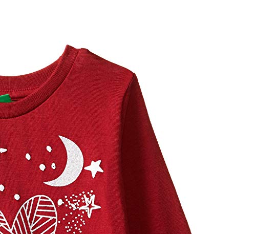 Image of United Colors of Benetton Girls' Regular Fit Starred T-Shirt