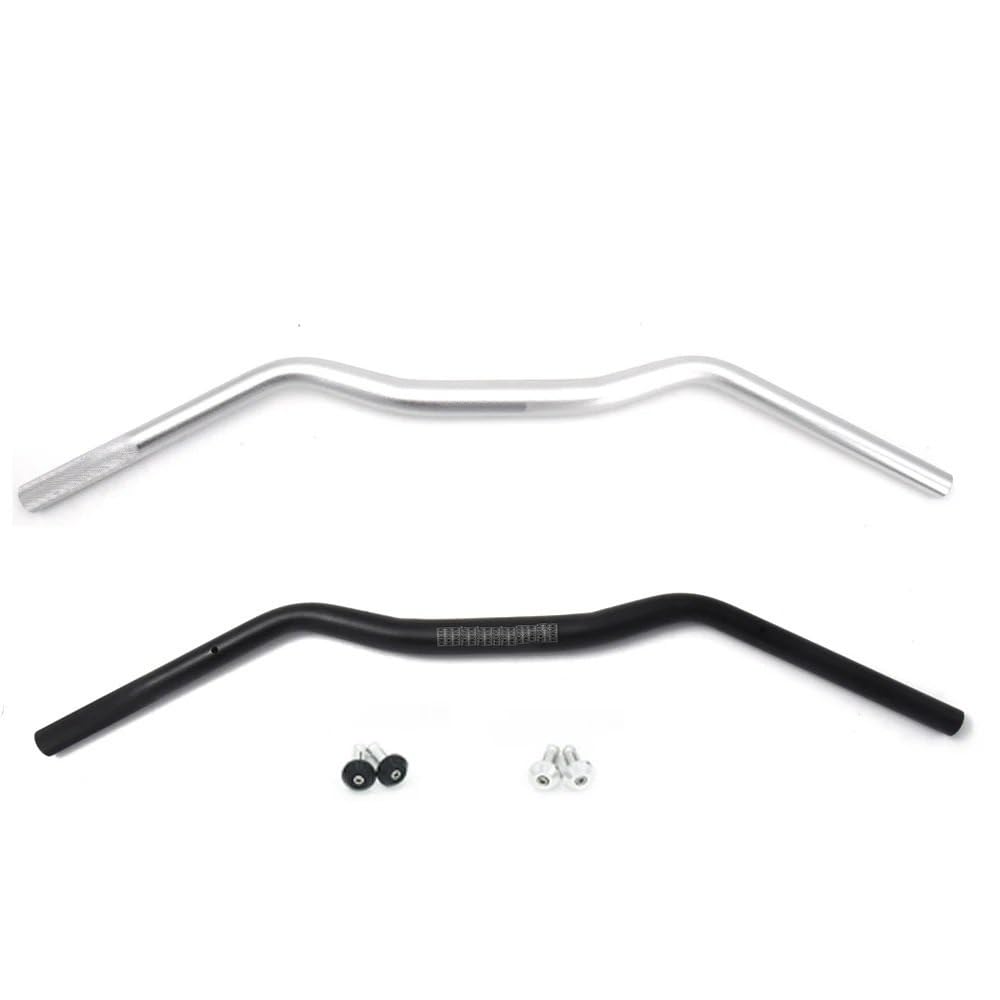 Pasuje do R9T Cafe Racer Pasuje do Scrambler Pasuje do TRK 502 28mm kierownica Retro motocykl CNC aluminium anodowana kierownica Motocyklowa Bilans Bilansowy Wykonany(Black and bar end S)