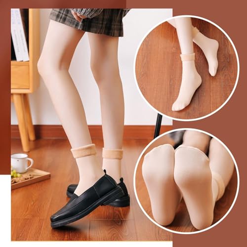 Image of BLINKIN - Women's Wool & Velvet & Spandex Ankle Length Thermal Socks