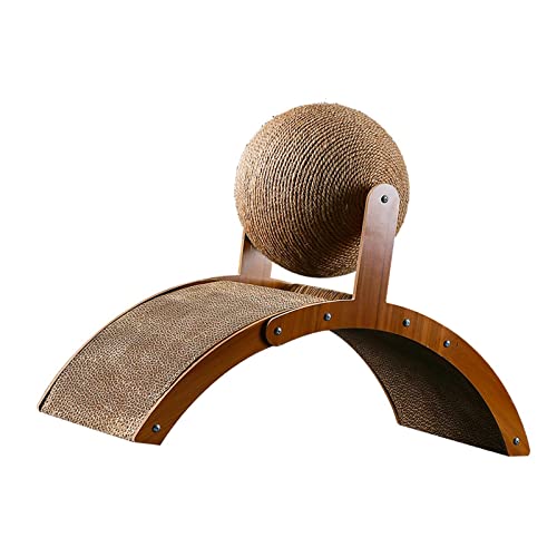 Bothyi Bola de arranhar para gatos, bola de rolo de arranhar para gatos de sisal para brincar e moer