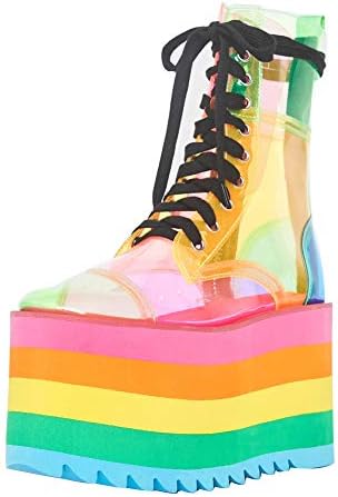 rainbow platform shoes