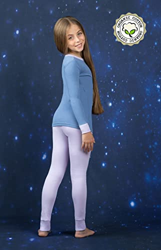 Prestigez Girls' Snug-Fit Organic Cotton 4 Piece Pajama Sleepwear Set3