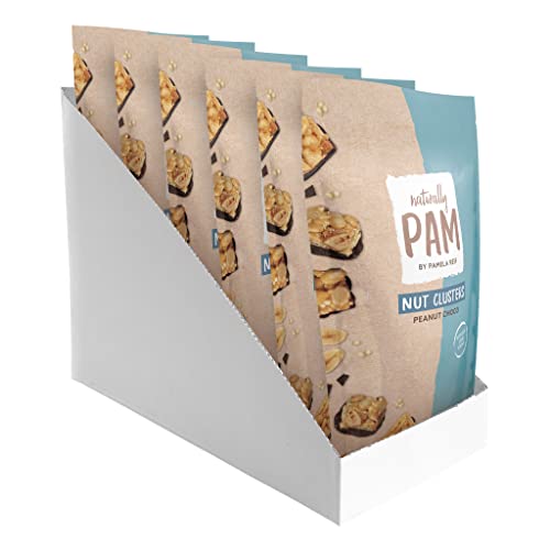 Naturally Pam Nut Clusters | Erdnüsse-Snacks In Kleinen Tüten | Peanut Choco - 6 x 90 g Cover