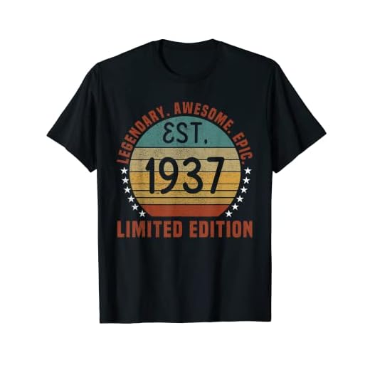 Est. 1937 Vintage 1937 Edición Limitada 85 Cumpleaños Camiseta