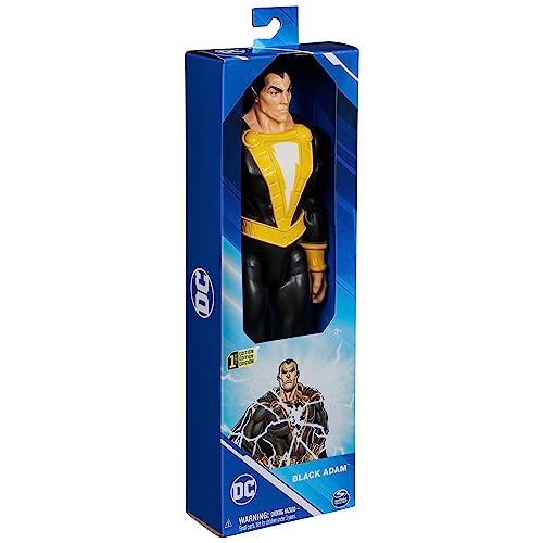 DC Comics, Black Adam Action Figure with Cape, 12-inch, Easy to Pose, Collectible Superhero Kids Toys for Boys and Girls, Ages 3+