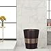 nu steel Nusteel Selma Decorative Steel Small Trash Can Wastebasket, Garbage Container Bin for Bathrooms, Powder Rooms, Kitchens, Home Offices, Large, Oil Rubbed Bronze & Copper