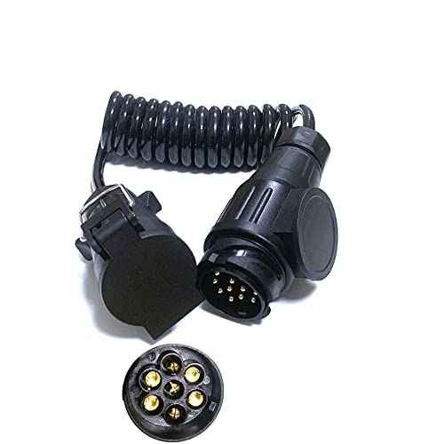 JVJ 7 Pin to 13 Pin Trailer Adapter - Extension Lead Converter with Cable Wiring Connector - 12V Plug Socket for Boat, Car, Tractor, Caravan - Image 5