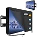 Outdoor TV Cover 80 to 85 inch Waterproof, 600D Heavy Duty Full Protection TV Outdoor Covers with Waterproof Zipper for Outside Flat Screen TV, Black, Cover Size 75"W x 46"H x 6"D, Fit for Standard