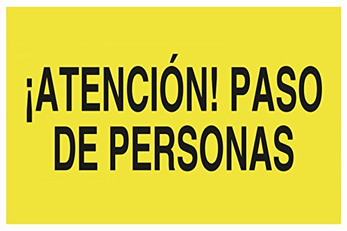 Plimpo Señal Poliestireno 297X210 Atención Paso De Personas En Oferta Cofan A65Tpl297210 Señal Poliestireno, 297 X 210 Mm